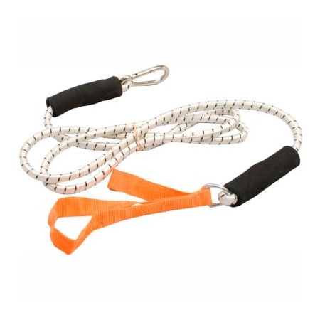 Fabrication Enterprises CanDo Bungee Exercise Cord with Attachments, 4' Cord, Gold 1430930